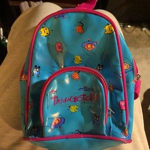 Tamagotchi vintage mini backpack blue and pink